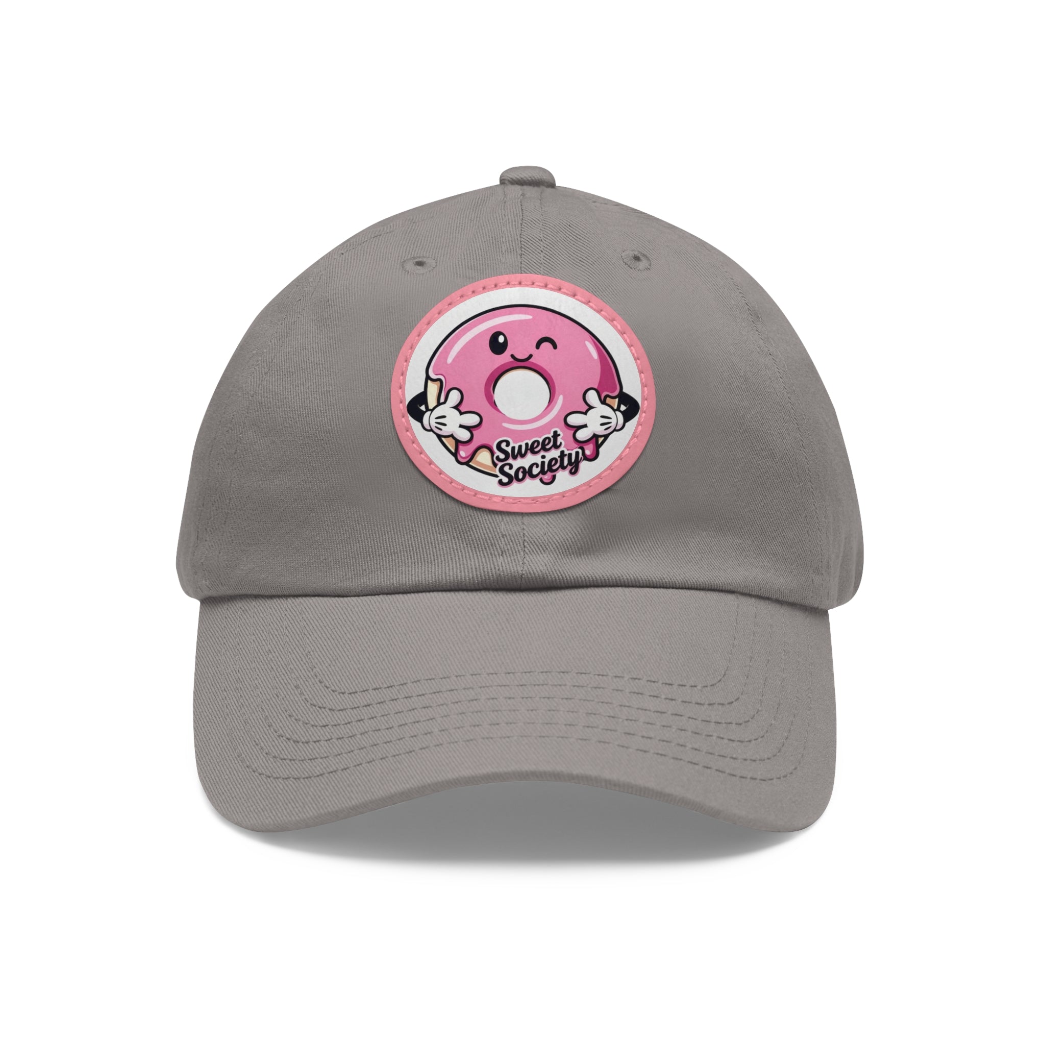 Sweet Society Leather Patch Dad Hat — Embroidered Logo Cap