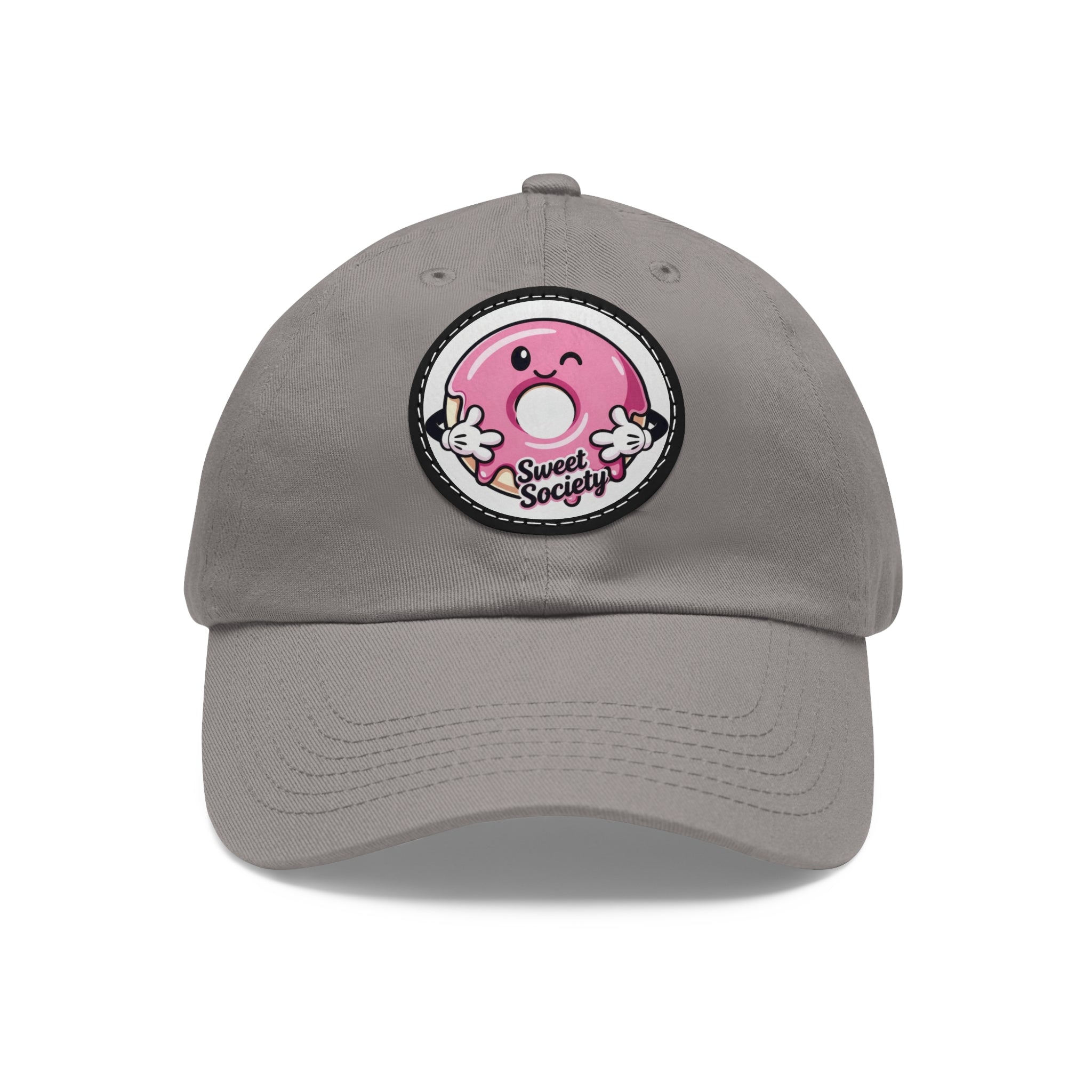 Sweet Society Leather Patch Dad Hat — Embroidered Logo Cap