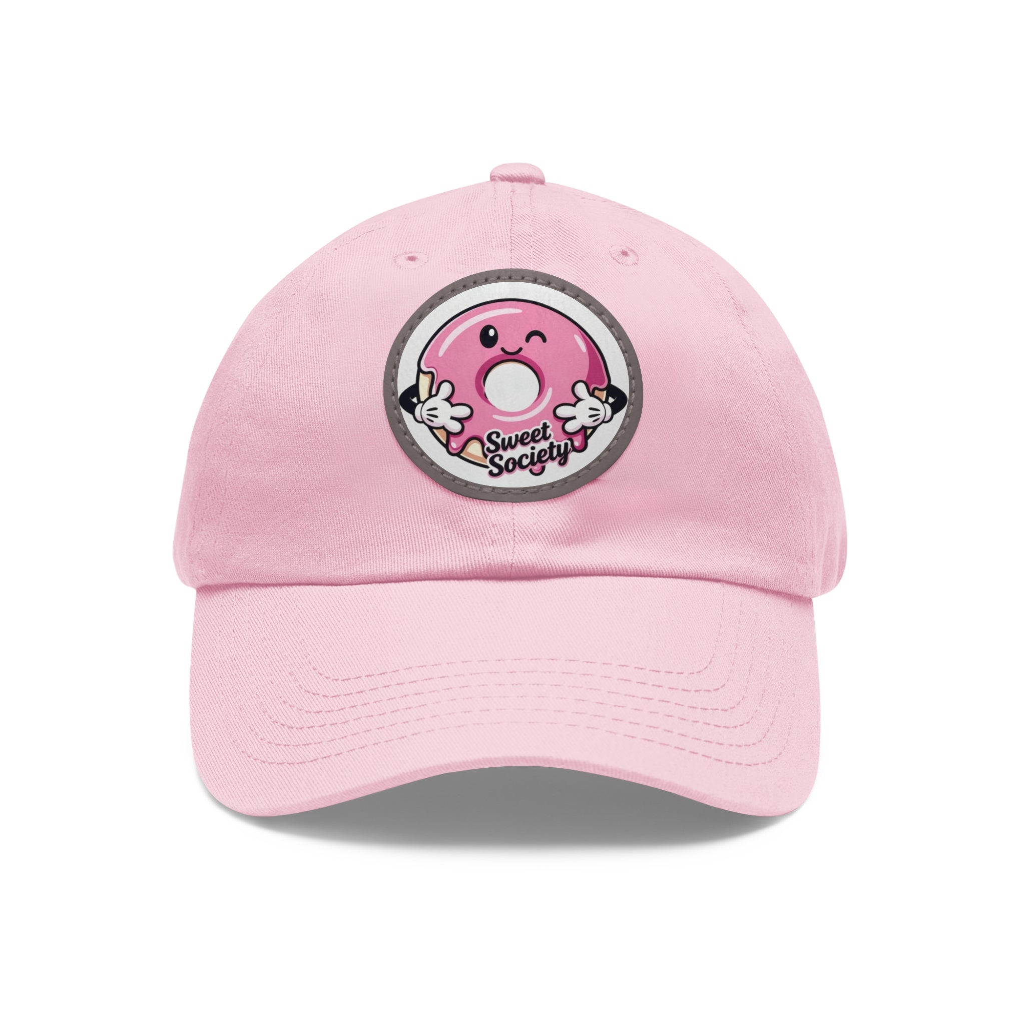 Sweet Society Leather Patch Dad Hat — Embroidered Logo Cap